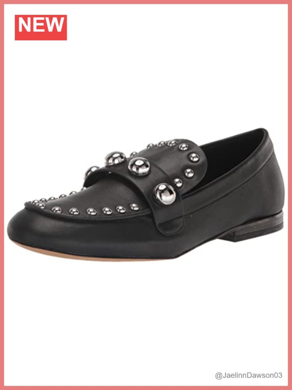 Studded Faux Pearl Leather Loafers Slip-On Comfortable